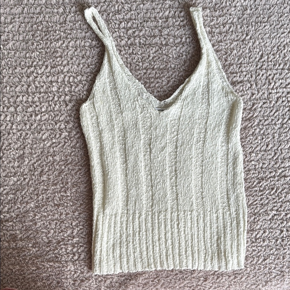 Cream Knit Women's Top